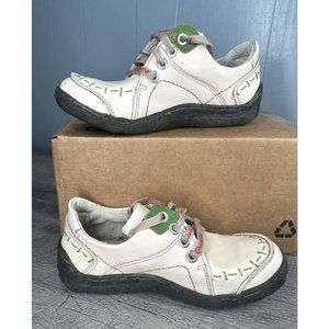 CHSHOER Sneakers Womens 6.5 Beige Leather Soft Sole‎ Patchwork TMA Time Comfort